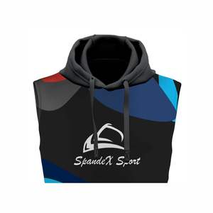 Men Clothing <b>hoodie</b> Bodybuilding Cut Off <b>Sleeveless</b> Gym Hoodies Men with sublimation - Product Image 3