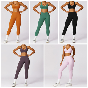 Venta al por mayor al aire libre logotipo personalizado entrenamiento gimnasio mujeres Fitness Set - Product Image 6