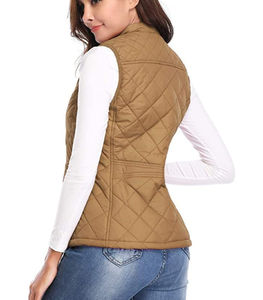 <b>Women's</b> Puffer <b>Vest</b> Zipper up Stand Collar Plus Size Premium 90% <b>White</b> Duck Down <b>Vest</b> Lightweight <b>Women's</b> Puffer <b>Vest</b> OEM - Product Image 3