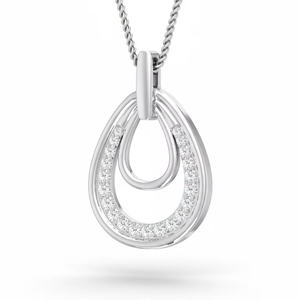 Colgante de Oro de 14K y Diamantes Naturales, 21 Piezas, Corte Brillante Redondo, Diseño de Estrella, para Mujer - Product Image 1