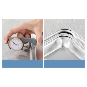 ถาดสี่เหลี่ยมสแตนเลสฆ่าเชื้อโรคอุณหภูมิสูงสำหรับโรงพยาบาลพร้อมแหล่งจ่ายไฟแบบแมนนวลด้านล่างแบน - Product Image 5