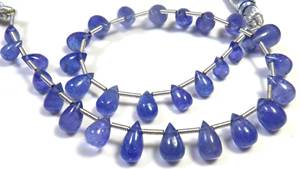 Grenat bleu de haute qualité traité thermiquement perles de larme polies pléochroïques 9.5 ''brin 6-10mm perles de grenat africain naturel lisse - Product Image 5