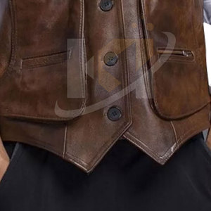 Breathable Winter Warm <b>Men's</b> Leather <b>Vest</b> Casual Outerwear High Quality OEM Service Customizable Design Reasonable Price - Product Image 5