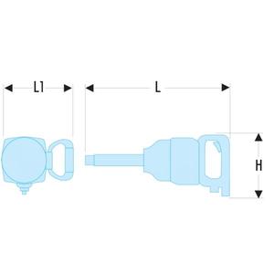 Llave de Impacto Neumática de Largo Alcance de 1'' Facom, Categoría de Productos: Llaves Neumáticas - Product Image 2