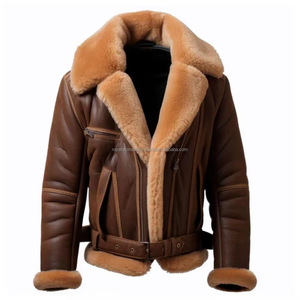 Vestes en cuir de vache neuf, style sherpa, vente en gros, respirantes, séchage rapide, patchwork, design personnalisé pour hommes, haute qualité, utilisation automnale - Product Image 1