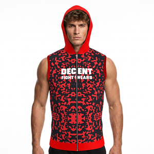 Sudadera Profesional de Boxeo sin Mangas, con Capucha, de Forro Polar que Absorbe la Humedad, de Secado Rápido, Transpirable, Ecológica, Unisex, para Entrenamiento en Gimnasio, Uso en Invierno - Product Image 1