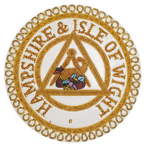 Badges de tablier maçonnique à bas prix Badges de tablier maçonnique d'insigne de broderie à la main provinciale d'arche royale personnalisée - Product Image 1