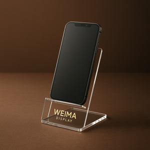Soporte de Exhibición Móvil Portátil Moderno de Acrílico Transparente con Luz LED, Ecológico, Ligero y de Lujo para Teléfonos Inteligentes - Product Image 4