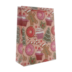 Grande Borsa Regalo per Forniture Natalizie con Elegante Manico in Corda Rossa per Confezioni Regalo Festive - Product Image 3