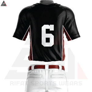 Nouveauté Maillots de baseball personnalisés avec logo - Impression par transfert thermique Col rond Unisexe Adulte Respirant 100% polyester - Product Image 5