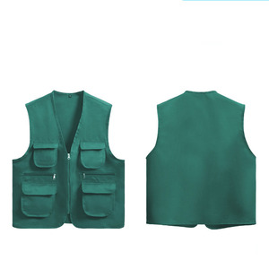 Oem 맞춤형 로고 조끼 유행 멀티 포켓 남성 조끼 자원 봉사 조끼 광고 사진 작업복 - Product Image 3