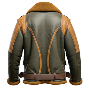 Hot Sale Best Price Custom Color Canvas Front Sheepskin Leather <b>Sherpa</b> Hooded <b>Jacket</b> <b>Men</b> Winter Casual Breathable Windproof - Product Image 6