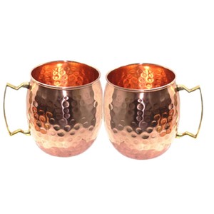<b>Copper</b> Moscow Mule Beer Mugs Hand Hammered <b>Cups</b> Capacity 16 Ounce Pack of 4 Best for Parties Capacity Approx 500 Ml - Product Image 3