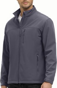OEM Custom Men's Winter Waterproof Breathable Windproof Softshell Jacket with Stand Collar and Front Logo Made in Pakistan - Product Image 2
