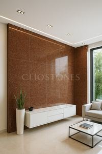 Revêtement mural en granit rouge de qualité supérieure Fersan Panneaux décoratifs et durables d'Égypte - Product Image 3