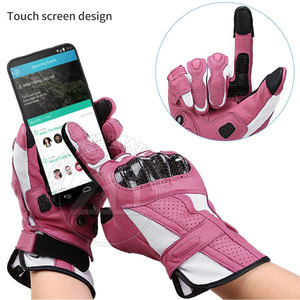 Gants de moto sportifs imperméables de haute qualité à marque privée, en cuir, à doigts entiers, respirants, avec logo et couleur/taille personnalisés - Product Image 4