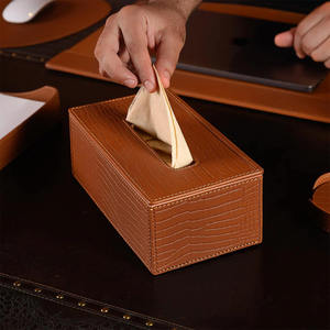 Portapañuelos de Buena Calidad para el Hogar, Oficina, Hotel, Baño, Caja de Servilletas de Cuero, Caja de Pañuelos de Regalo, Color Personalizado, Hecho a Mano - Product Image 4