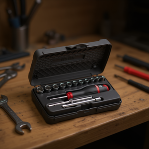 Usag 14-Piece Assortment of <b>Sockets</b> with Hexagonal <b>Sockets</b> in ABS Case for DIY and Professional Use - Product Image 3