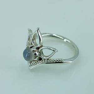 Rainbow Moonstone 925 Sterling <b>Silver</b> Dainty Handmade Ring Boho June Birthstone Jewelry Perfect Gift for Her Birthday - Product Image 3