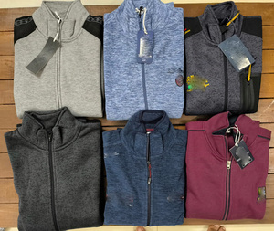 แจ็กเก็ตผ้าฝ้าย100% ของผู้ชายฤดูใบไม้ร่วงและฤดูหนาวปักลายทางมีซิปลายทาง - Product Image 5