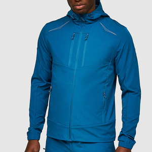 Veste de sport à capuche pour homme, coupe-vent léger avec poches zippées, vêtement de sport d'extérieur - Product Image 4