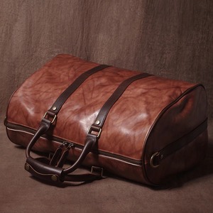 Genuine Leather Duffel <b>Bag</b>-Eco-Friendly Reusable Large Capacity Travel Gym <b>Weekend</b> <b>Bag</b> with Zipper Closure Portable & Durable - Product Image 6