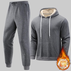 กางเกงกีฬาแบบสวมหัวลำลองสีพื้นระบายอากาศได้ดีสำหรับผู้ชายชุดกีฬากันลมใส่กลางแจ้งสำหรับฤดูใบไม้ร่วงฤดูหนาว - Product Image 1