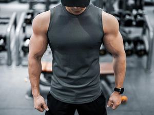 Camiseta sin mangas de Fitness de alta calidad superventas Trending White Blank Gym Camiseta interior de alta calidad para hombre a la venta - Product Image 5