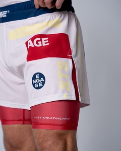 Shorts de boxe et de MMA personnalisés de haute qualité, imprimés par transfert thermique, nouveau design léopard, arts martiaux, unisexe, légers, respirants - Product Image 2