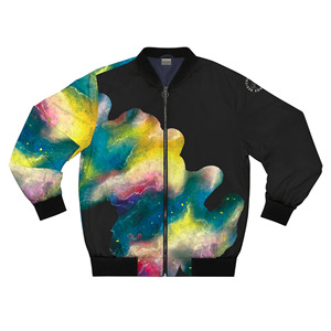 Blouson bomber pour homme, chaud, écologique, coupe-vent, respirant, séchage rapide, imprimé par sublimation sur satin, fermeture éclair. - Product Image 1