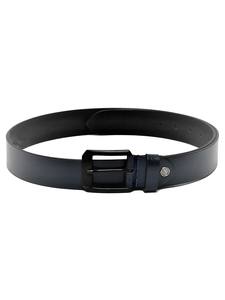 เข็มขัดลำลองหนังวินเทจสีน้ำเงินสำหรับผู้ชายเข็มขัดหนังแท้100% - Product Image 4