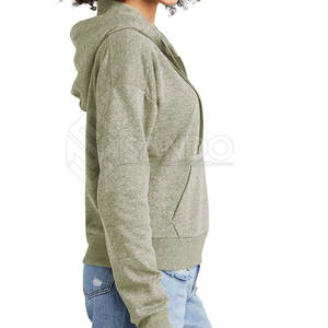 เสื้อมีฮู้ดสำหรับผู้หญิงเสื้อฮู้ดซิปไซส์ใหญ่พิเศษ - Product Image 3