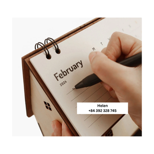 Calendrier en bois de style nouveau 2024-Calendrier en bois de haute qualité de 365 jours Meilleur prix de vente en hêtre et noyer de haute qualité - Product Image 1