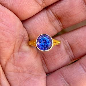 Pendentif en argent sterling 925 avec tanzanite sertie en bélière, certifié IGI, taille brillant, élégant, parfait pour les fiançailles et les anniversaires - Product Image 4