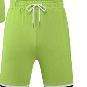 Buen fabricante, conjunto corto de camiseta para hombre, totalmente personalizado, superventas, camiseta transpirable de tendencia superior, conjunto corto de alta calidad - Product Image 4