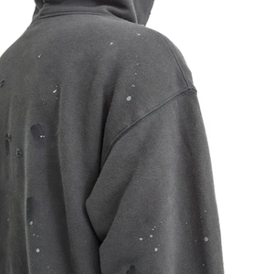 Alta calidad de color de lavado personalizado suelta capucha de gran tamaño de peso pesado Casual Streetwear Pullover Denim Hoodie para hombres - Product Image 2