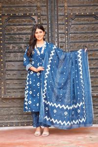 Nuevo Conjunto de Kurti para Mujer, Moderno y Tradicional Indio, con Estampado Jaipuri, de Algodón Ligero de Secado Rápido, Bordado, para Fiestas de Verano - Product Image 6