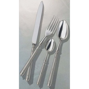 Juego de cubiertos de acero inoxidable para restaurante, juego de vajilla de bambú con mango de cerámica, oro de lujo, Real boda, venta - Product Image 5