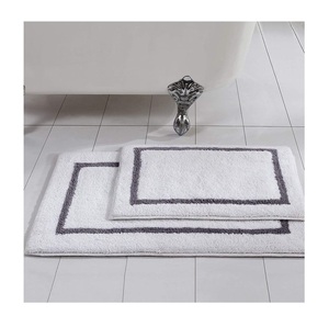 Tapis de bain en coton blanc, design hexagonal, absorption d'eau, facile à nettoyer, nouveau design, pour la maison et l'hôtellerie, 2026 - Product Image 4