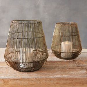 Lanterne à bougie en verre de fer fabriquée à la main de luxe en métal gris pour la décoration intérieure et la célébration de Noël - Product Image 6