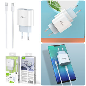 ADAPTATEUR DE TÉLÉPHONE MOBILE 20W PD 3A Adaptateur AVEC CÂBLE TYPE-C à TYPE-C TC-123-C Blanc - Product Image 1