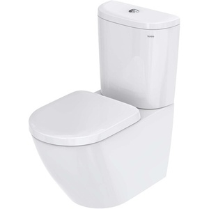 Tapa de inodoro TOTO NC blanca con bisagras de acero inoxidable y mecanismo de cierre suave extraíble - Product Image 4