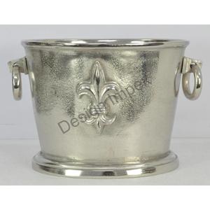 ตู้แช่ไวน์โลหะชุบนิกเกิลถังเก็บความเย็นไวน์แชมเปญอลูมิเนียมตกแต่งสไตล์ดอกไม้สำหรับงานเลี้ยงคริสต์มาส - Product Image 1