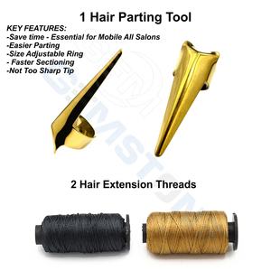 Kit de Herramientas de Acero Inoxidable Dorado para Extensiones de Cabello, Alicates para Instalación y Remoción de Micro Anillos, Agujas y Cuentas - Duradero y Reutilizable - Product Image 5