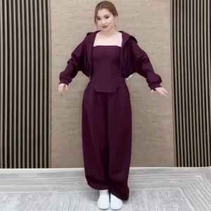 Conjunto Casual de Dos Piezas para Mujer, Sudadera con Capucha, Chaleco, Pantalones, Traje Deportivo de Verano, Pantalones con Capucha, Ropa Deportiva - Product Image 6