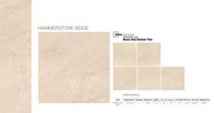Dalles de pavage extérieur en porcelaine 60x90cm, 20mm d'épaisseur, aspect pierre martelée beige, carreaux de sol céramiques robustes R11, finition mate antidérapante pour jardin