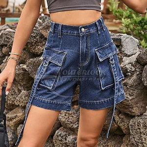 Pantalones cortos vaqueros de alta calidad 2025, pantalones cortos vaqueros cómodos hechos a medida para mujer, pantalones cortos vaqueros para mujer recién llegados - Product Image 4