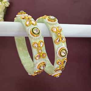 Indien traditionnel en gros bracelets cristal Kundan mariée Floral acrylique bracelets pour femmes fabricant bijoux bracelets de mariage - Product Image 2