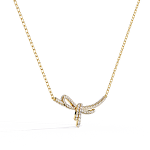 18K Gold <b>Necklace</b> with Lab Grown Diamond Ladies' Diamond <b>Necklaces</b> - Product Image 1