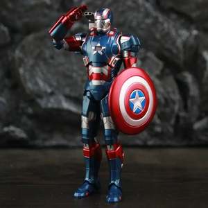 Figura de Juguete de Plástico de Iron Patriot de Marvel, 17 cm, Nuevo Personaje de Dibujos Animados para Decoración y Promociones, Viene en Caja - Product Image 3